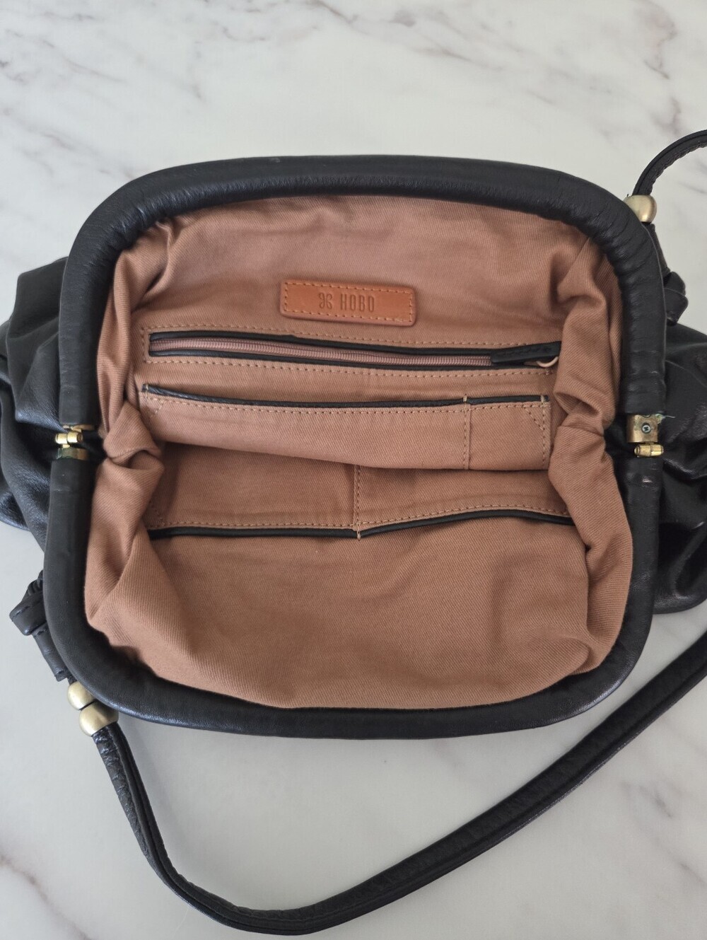 Hobo‎ Adalyn Black Leather Handbag Purse - Picture 4 of 5